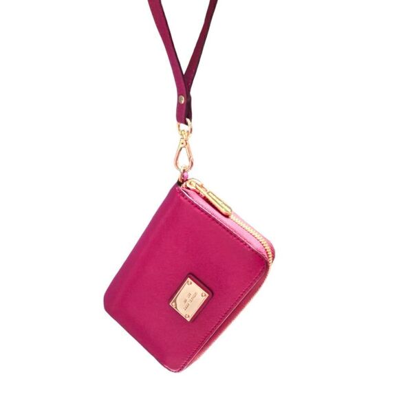 Michael Kors Leather Pink Zip-around Wristlet Wallet - Picture 13 of 16